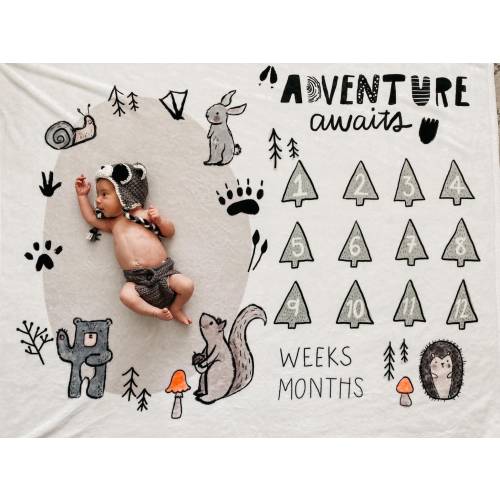 Adventure Awaits Milestone Blanket | 50” x 60” |