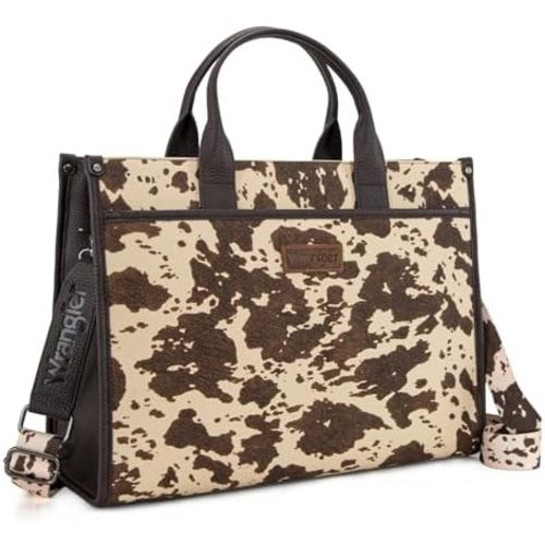 Wrangler Laptop Bag for Women 15.6 Inch Vintage Work Tote Bag for Business Briefcase Handbag with Adjustable Shoulder Strap