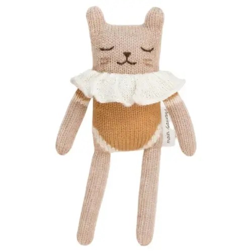 Kitten Soft Toy With Ochre bodysuit