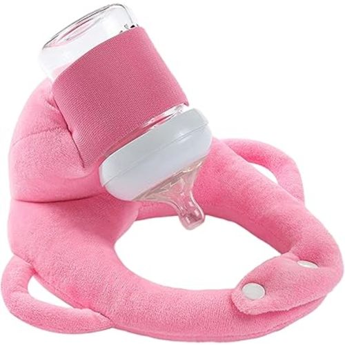 Bottle Holder for Self Feeding Pillow Bottle Holder Hands Free, Adjustable Feeding Pillow, Plush Bottle Support Pillow Soft Washable