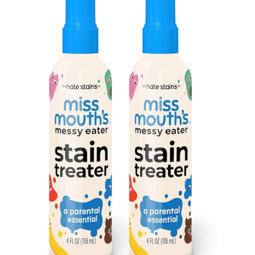Miss Mouth's Messy Eater Stain Treater Spray - 4oz 2 Pack Stain Remover - Newborn & Baby Essentials - No Dry Cleaning Food, Grease, Coffee Off Laundry, Underwear, Fabric