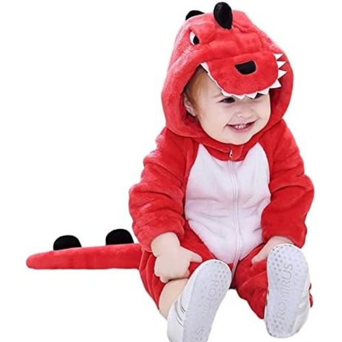 OLLULL Baby Animal Costumes Unisex Toddler Outfit Halloween Dress Up Romper
