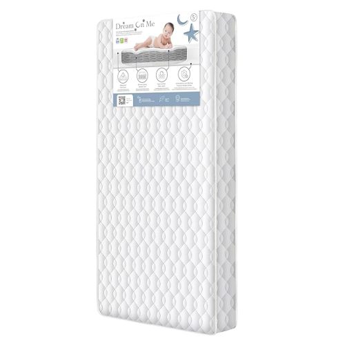 Dream On Me Twilight 5” 88 Coil Inner Spring Crib & Toddler Mattress – Brown Cloud, Greenguard Gold & BSA Certified, Waterproof & Stain-Resistant Cover, Fits Standard Full-Size Cribs & Toddler Beds