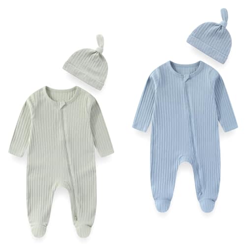 Long Sleeve Baby Footies With Accessories Cotton Infant Romper | unisex,soft stretchy,easy to put on and take off,footed design,everyday wear,baby essentials