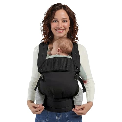 MISSWISDOM Baby Carrier Newborn to Toddler, Adjustable Toddler Carrier, Baby Holder Carrier, Kangaroo Infant Carriers with Widen Shoulder Straps, Black