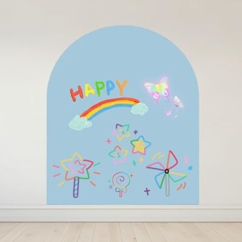 Magnetic Wall Decal Arch Set, 2025 New 40" x 32" Chalkboard for Magnetic Wall Decal Drawing Learning