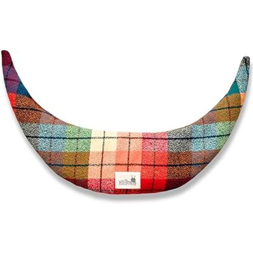 Moon Comfort Pillow – Rainbow Tartan – Organic Lavender & Flax Seed Hot & Cold Therapy Wrap for Cramps, Anxiety, Neck Tension – Gift for Teens, Moms & Wellness Rituals