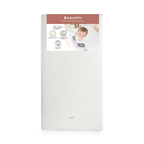 Pure Core Non-Toxic Crib Mattress with Hybrid Waterproof Cover, Greenguard Gold Certified