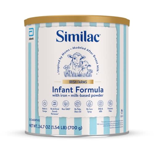 Similac Irish Farms, Easy-to-Digest Baby Formula, Infant Formula, 0-12 Months, 24.7-oz Can