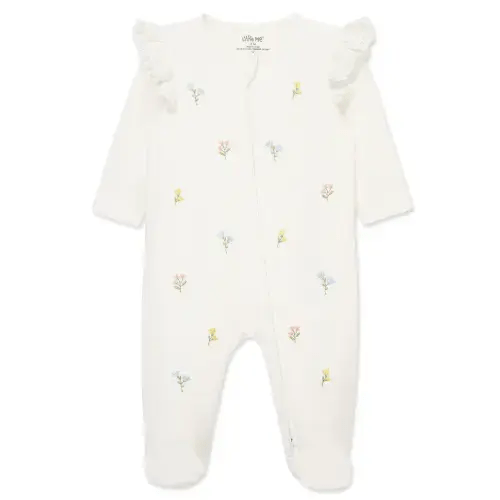 Flora 2-Way-Zip Footed One-Piece