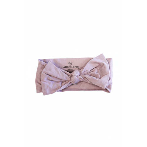 Solid Dusty Purple Knit Large Bow Headwrap | Caden Lane