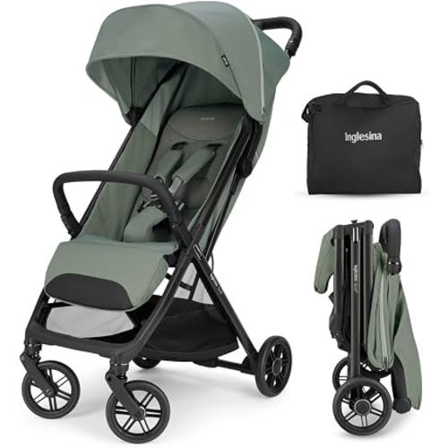 Inglesina Quid³ Travel Stroller - Planet Green | Lightweight Travel Stroller for Airplane, Umbrella Stroller for Baby & Toddler 0-55 lbs, Car Seat Compatible w/Carry Bag & Wheel Covers - Bundle Kit