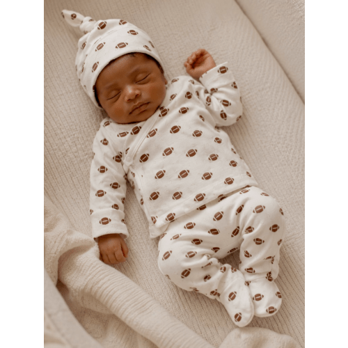 Football | Organic Cotton Pointelle Baby Clothes Newborn Outfit Set – SpearmintLOVE