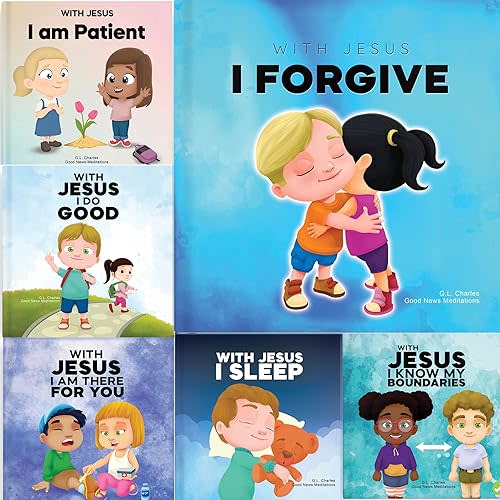 With Jesus Book Series – 6-Book Bundle (Books 12–17) – Christian Book Set for Kids Featuring Practical Bible Stories, Perfect for Sunday School, ... ... G.L. Charles and Good News Meditations Kids Paperback – Picture Book, March 11, 2025