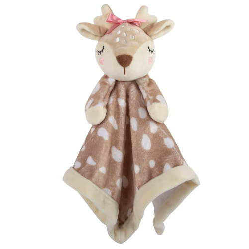Baby Essentials Minky Doll Animal Snuggler Blanket, 12"L x 6"W