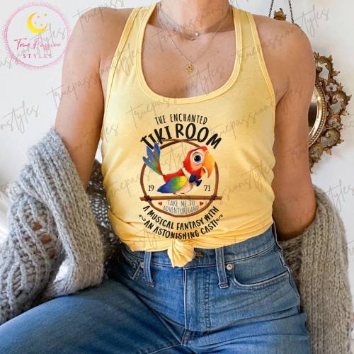 Enchanted Tiki Room Tank Top, Adventureland Polynesian Ladies Tank, Tiki Gods Adventureland Women Tank E2085
