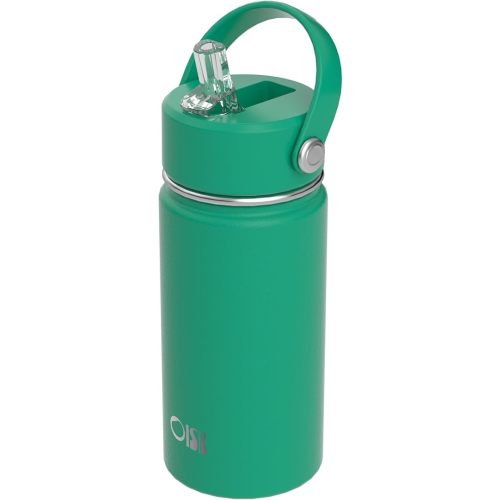 OISIZ Kids Water Bottle with Straw Lid 14oz, Vacuum Insulated 316 Stainless Steel Water Bottles for Kids for School, Leakproof Water Bottle, BPA Free and Keep Cold for 24 Hours