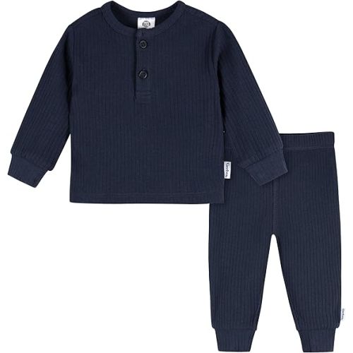 Gerber Baby Boys' 2-piece Jogger Set, Gray