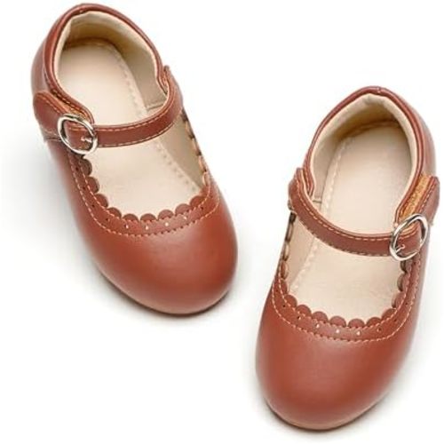 THEE BRON Toddler Mary Janes | Arch Support Leather Princess Shoes | Birthday Party Flats