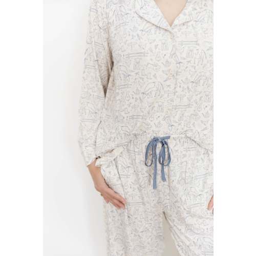 Sweet Homestead Women's Button Up Long Sleeve Set