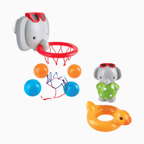 Hape Bath Time Elephant Spin Splash 'n' Swim & Basketball Bundle
