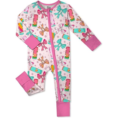 Weiwei Pajamas for Baby Boys & Girls, Viscose from Bamboo Footie Pajamas Convertible Newborn Sleeper, Zipper Onesie 0-24M,YKK