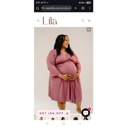 Lila Labor & Postpartum Gown in Dusty Rose