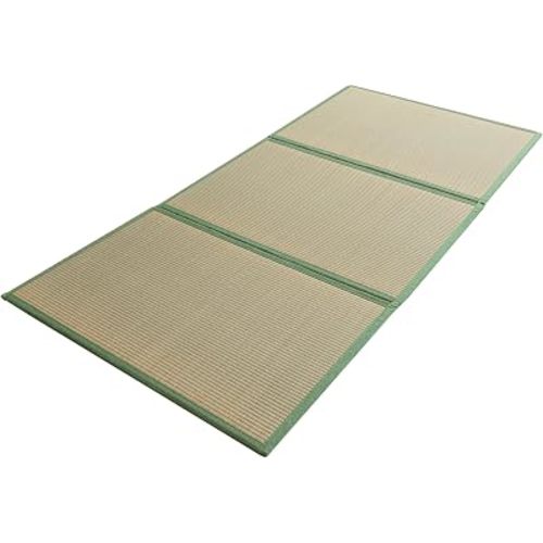MAXYOYO Japanese Tatami Mat, Rush Grass Portable Folding Mat 79"x39"x0.47"