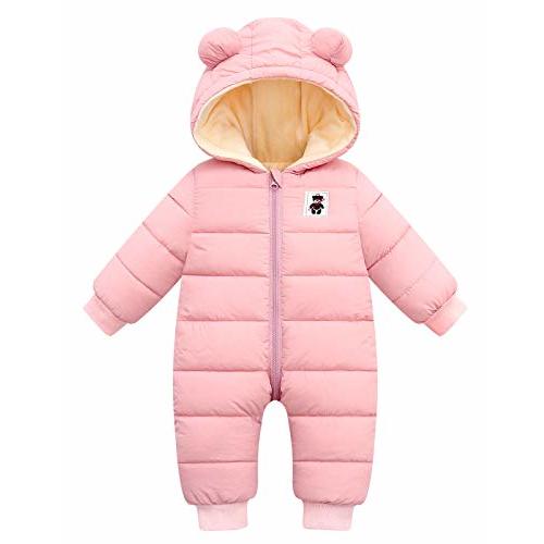 Happy Cherry Baby Snowsuit Winter Coat Warm Hoodie Romper Puffer Jacket