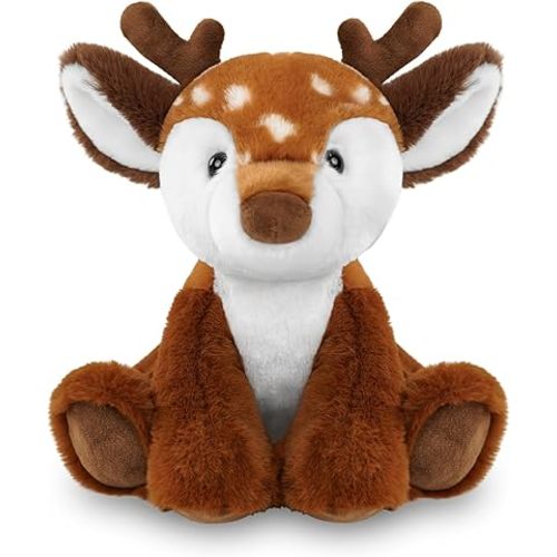 Spotted Deer Stuffed Animal Toys, 8.5 Inch Soft and Cuddly sika Deer Plush Animals Toy, Cute and Realistic Stuffed Animals Gifts for Boys and Girls Soft Toy for Kids