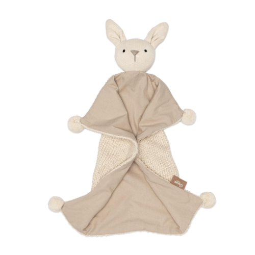 Crane Baby Ollie The Bunny Lovey Organic Cotton Security Blanket, Ollie the Bunny