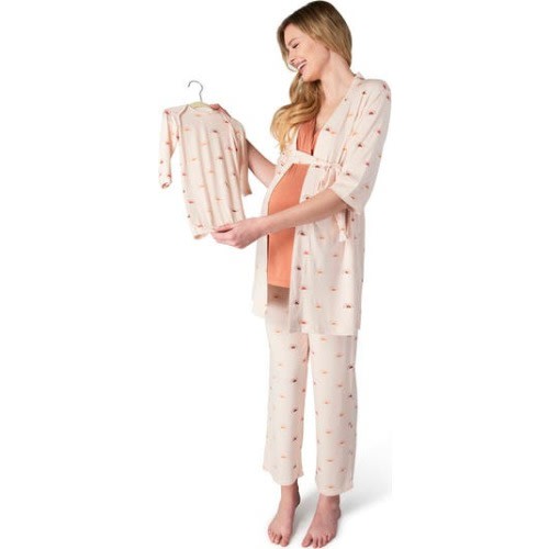 Analise During & After 5-Piece Maternity/Nursing Sleep Set for Mom & Baby, X-Small
