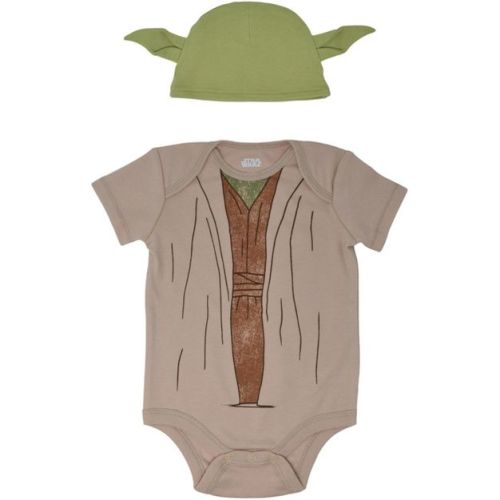 Star Wars The Child Newborn Baby Boys Bodysuit And Hat Set Yoda Newborn