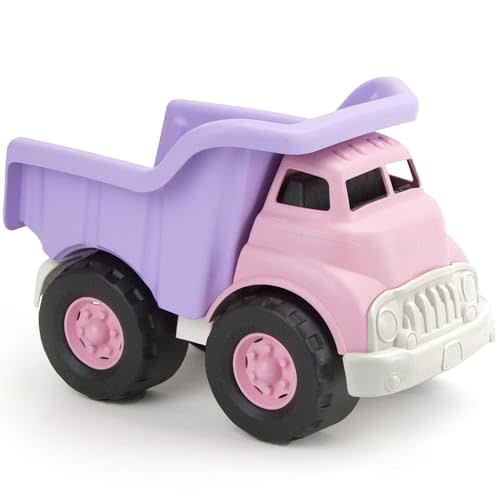 Green Toys Dump Truck in Pink Color - BPA Free, Phthalates Free Play Toys for Improving Gross Motor, Fine Motor Skills. Play Vehicles