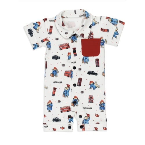 Organic S/Sleeve Coverall in London Paddington™ – L'ovedbaby 9-12 month