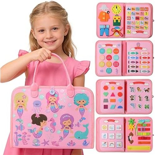 Mermaid Busy Board Books for Baby 6-12 Months