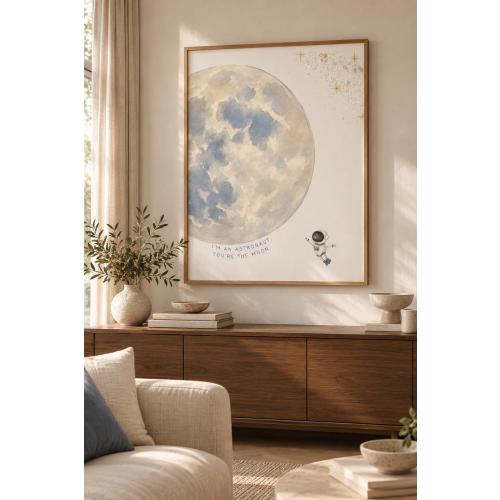 Noah Kahan Orbiter Print | Astronaut Moon Lyric Art | Celestial Wall Decor | Space Lover Gift | Cosmic Bedroom Poster | Digital Download