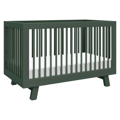 Hudson 3-In-1 Convertible Crib with Toddler Bed Conversion Kit - Forest Green