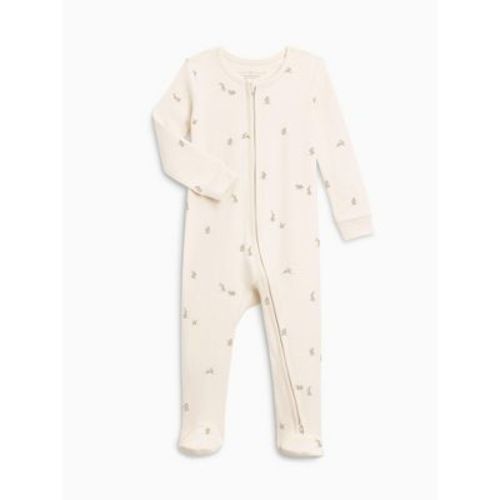 Colored Organics Peyton Zipper Sleeper | Bunny / Oat + Clay Bunny / Oat + Clay 0-3M