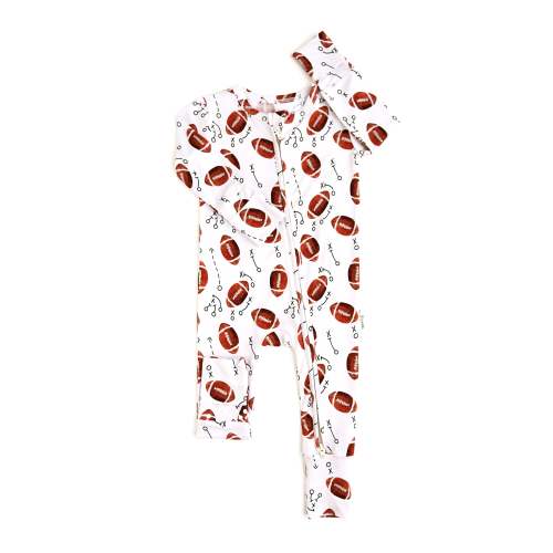 Gigi and Max Brady Football Coverall/Footie (Baby Boy) at Von Maur