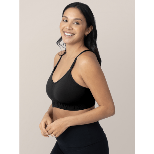Sublime® Hands-Free Pumping & Nursing Sports Bra | Black - Kindred Bravely