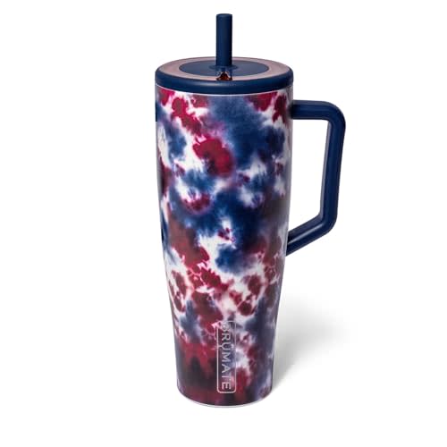 BrüMate Era 40 oz Tumbler with Handle and Straw | 100% Leakproof Insulated Water Bottle Tumbler with Lid and Straw | Made of Stainless Steel | Cup Holder Friendly | 40oz (Star Burst)