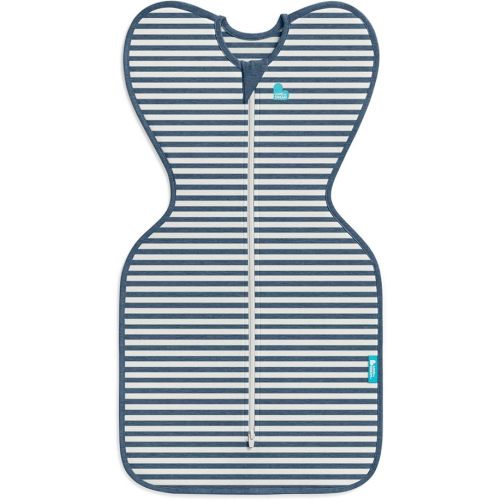 Love to Dream Swaddle UP, Baby Sleep Sack, Self-Soothing Swaddles for Newborns, Get Longer Sleep, Snug Fit Helps Calm Startle Reflex, New Born Essentials for Baby, 1.0 TOG, 13-19 lbs, Stripe Denim