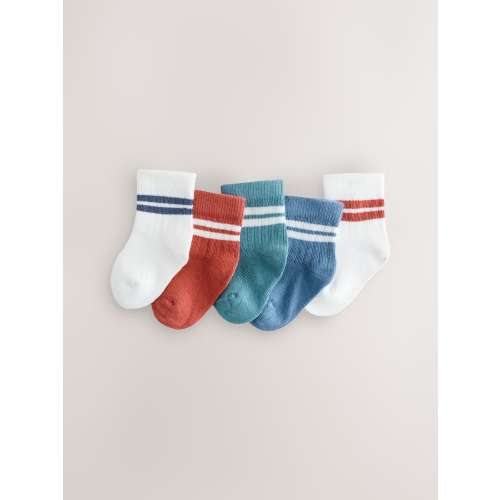 Rust Brown Baby Socks 5 Pack (0mths-2yrs)
