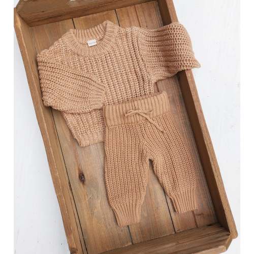 Chunky Knit Sweater + Pants Set – Olive and Cradle