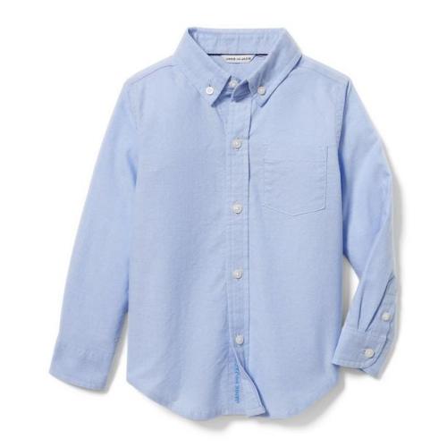 Boy Ocean Air Heather The Oxford Shirt by Janie and Jack | 12-18 months