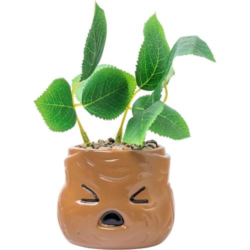 Silver Buffalo Harry Potter Mandrake Face, Artificial Faux Planter