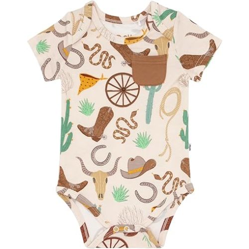Little Sleepies Short Sleeve Bodysuit for Baby Girls & Boys, Soft Viscose from Bamboo One Piece, Baby Clothes (Newborn to 2Y)