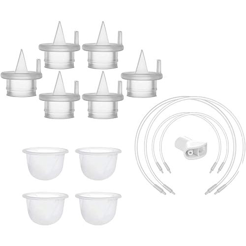 6 Duckbill Valves &4 Silicone Diaphragm &Tubes Compatible with Zomee Z1/Z2/BabyBuddha/NCVI 8782/8780 Breast Pump Replacement Pump Accessories