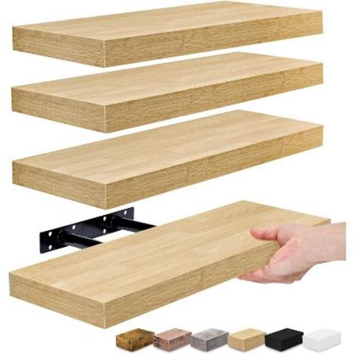 Sorbus 4 Pack Wall Mounted Floating Shelves - for Storage & Displaying Showpieces, Home Decor, & More